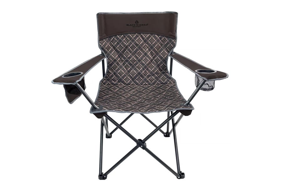 BLACK SIERRA EQUIPMENT Quilted Quad Chair Brown